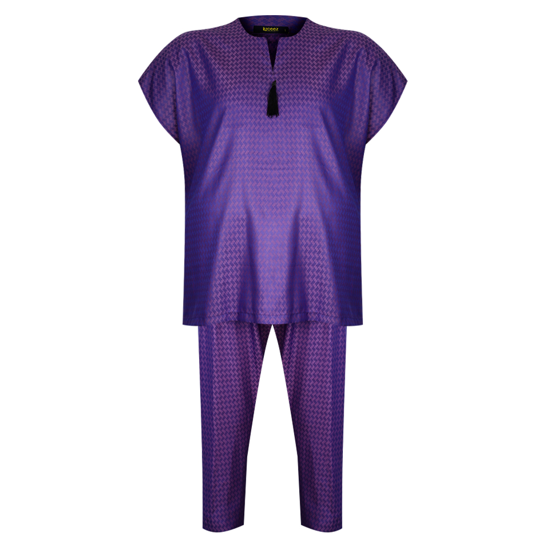 Luceez Male Plus Size Purple Set